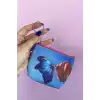 Mavi Renk Kelebek Figürlü Cüzdan/ Anahtarlık