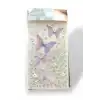Mor Renk Kelebek Figürlü Taş Detaylı Yüz Taşı/ Yapışkanlı Taşlı Yüz Sticker