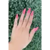 Pembe Renk 12li Takma Takma Tırnak (Yapıştırıcılı)