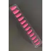 Pembe Renk 12li Takma Takma Tırnak (Yapıştırıcılı)