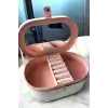 Pembe Renk Ayna Detaylı Takı Organizeri