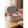 Pembe Renk Ayna Detaylı Takı Organizeri