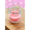 Pembe Renk Bardakta Kokulu Dekoratif Mum