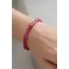 Pembe Renk Boncuk Detaylı Bileklik