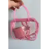Pembe Renk Çantalı Çocuk Toka Set