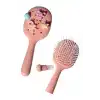 Pembe Renk Charmlı Saç Tarama Fırçası/ Tarak