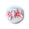 Pembe Renk Çiçek Figürlü Küpe (Çift)
