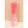Pembe Renk Dolaşık Açıcı Masaj Etkili Elektriklenmeyi Önleyen Saç Fırçası/ Tarak