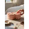 Pembe Renk Kalp Figürlü Aynalı Çekmeceli Takı Organizeri
