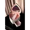 Pembe Renk Kalp Figürlü Bölmeli Çekmeceli Takı Organizeri