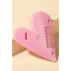 Pembe Renk Kalp Figürlü Saç Kırık Alma Aparatı