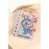 Pembe Renk Karışık Figürlü Not Defteri