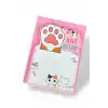 Pembe Renk Kedi Figürlü Yapışkanlı Not Kağıdı