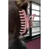 Pembe Renk Kelebek Figürlü Kemik Mandal Toka