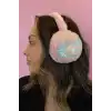 Pembe Renk Kuğu Detaylı Peluş Kulaklık