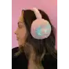 Pembe Renk Kuğu Detaylı Peluş Kulaklık