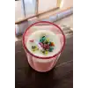 Pembe Renk Kuru Çiçek Detaylı Mum