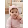 Pembe Renk Ponpon Detaylı Bebek Peluş Şapka