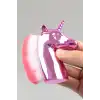 Pembe Renk Unicorn Figürlü Allık/Makyaj Fırçası
