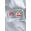 Şeffaf Renk Karışık Figürlü Lens Saklama Kutusu