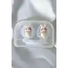 Şeffaf Renk Tavşan Figürlü Lens Saklama Kutusu