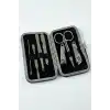 Siyah Renk 7 Parça Manikür/ Pedikür Kutulu Törpü Set
