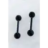 Siyah Renk Düz Bar Piercing