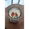 Siyah Renk Kuru Çiçek Detaylı Mum