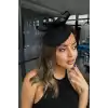 Siyah Renk Nikah Şapkası/Vualet Şapka