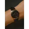 Siyah Renk Silikon Kordonlu Kadın Saat