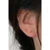 Top Detaylı Gümüş Renk Piercing