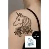 Unicorn Figürlü 12 Saat Sonra Kararan Geçici Mini Dövme Tattoo