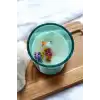 Yeşil Renk Kuru Çiçek Detaylı Mum