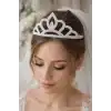 Zirkon Taşlı Gelin/Kına/Nişan/Söz Tasarım Taç