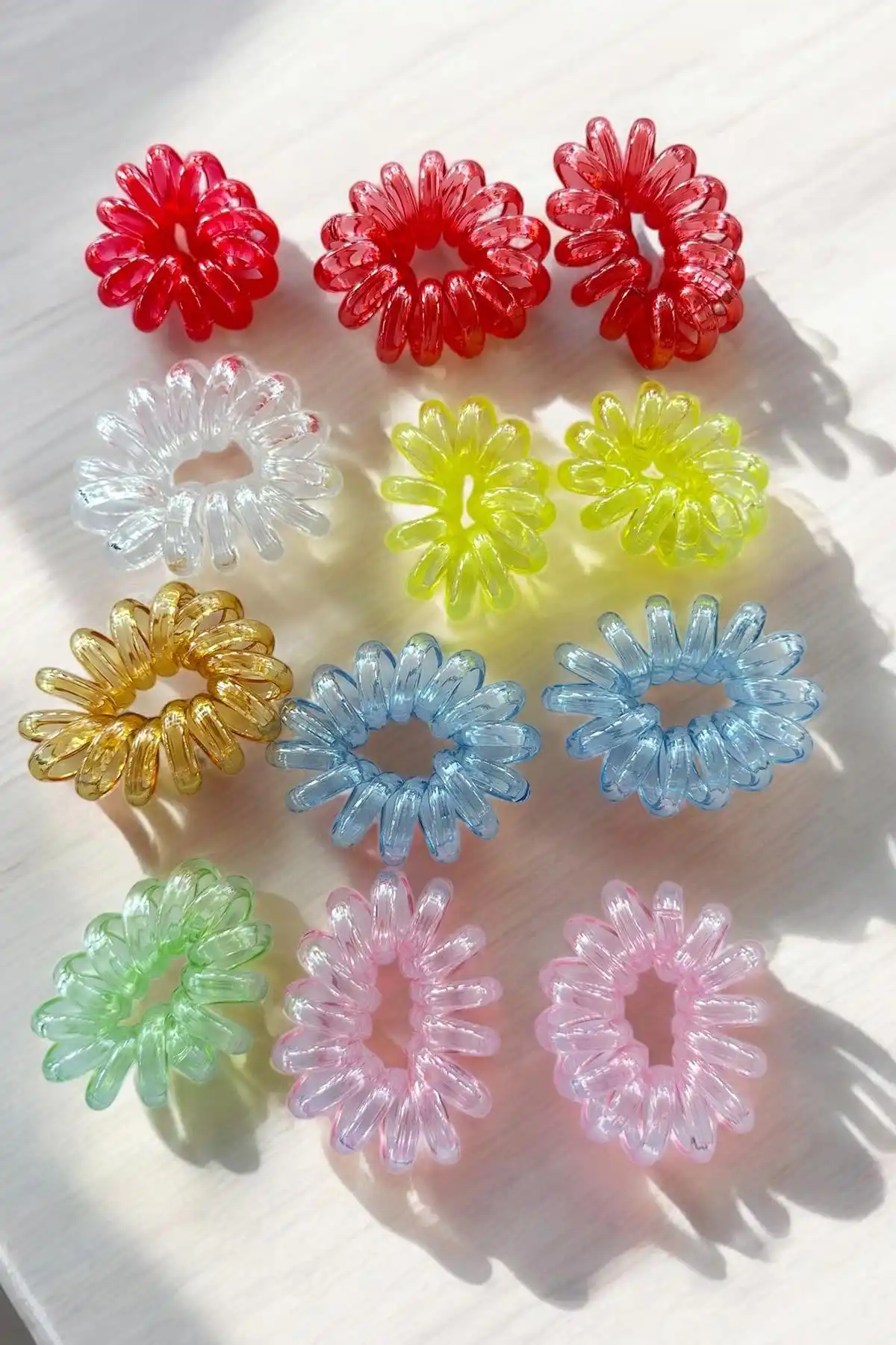 12li Karışık Renk Helezon Toka Set