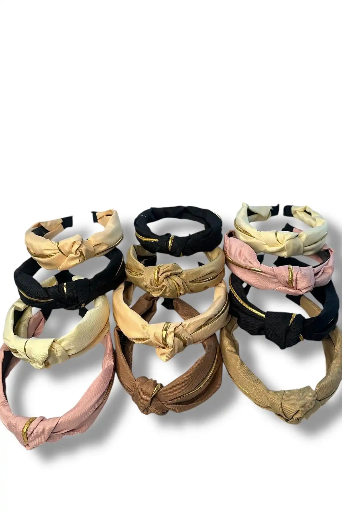 12´li Karışık Renk Düğüm Detaylı Taç Set