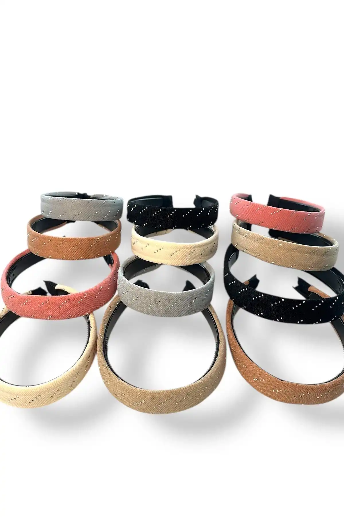 12´li Karışık Renk Taşlı Taç Set