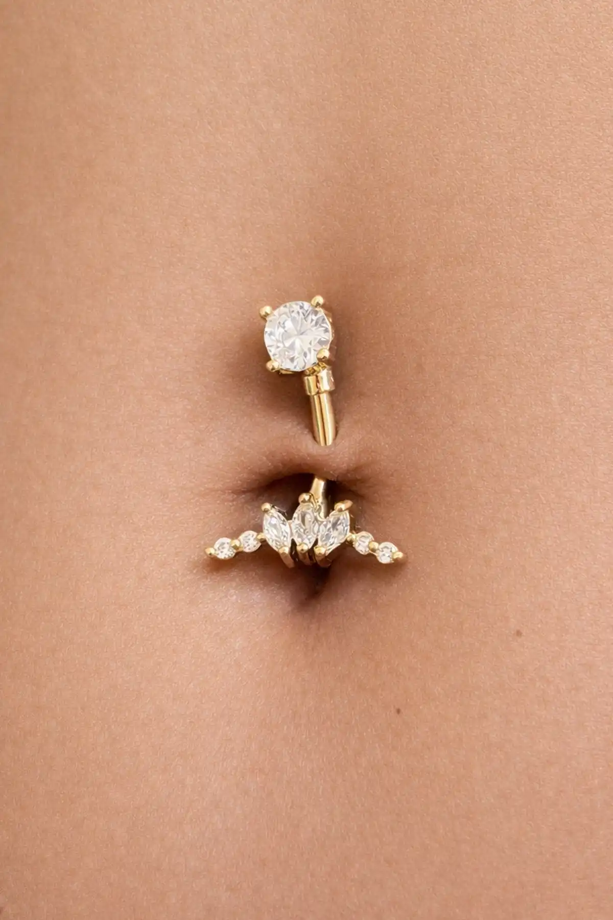 Altın Renk Cerrahi Çelik Göbek Piercing