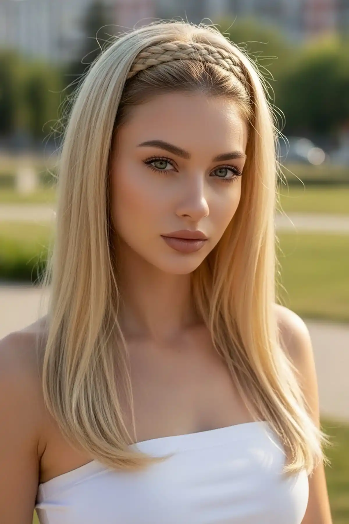 Bal Köpüğü Renk Örgü Detaylı Taçlı Peruk