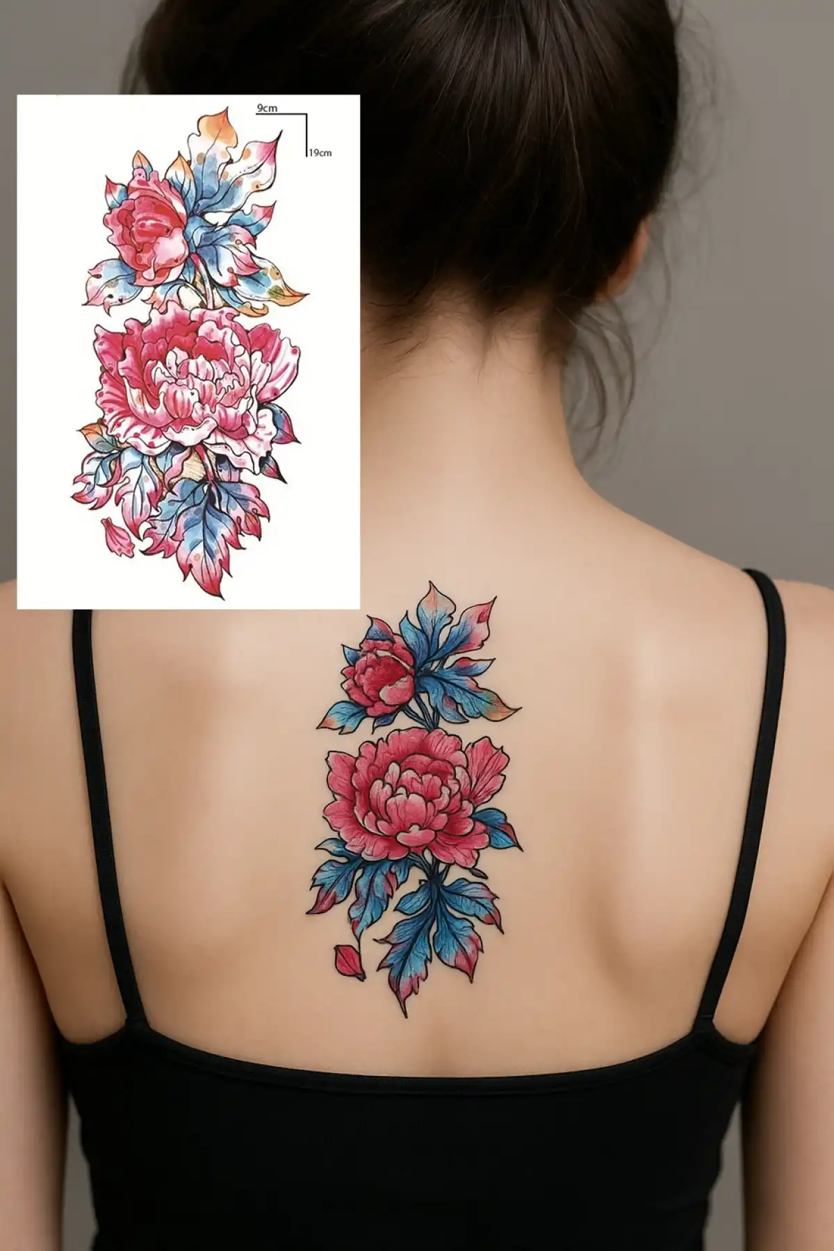 Geçici Çiçek Figürlü Dövme Tattoo