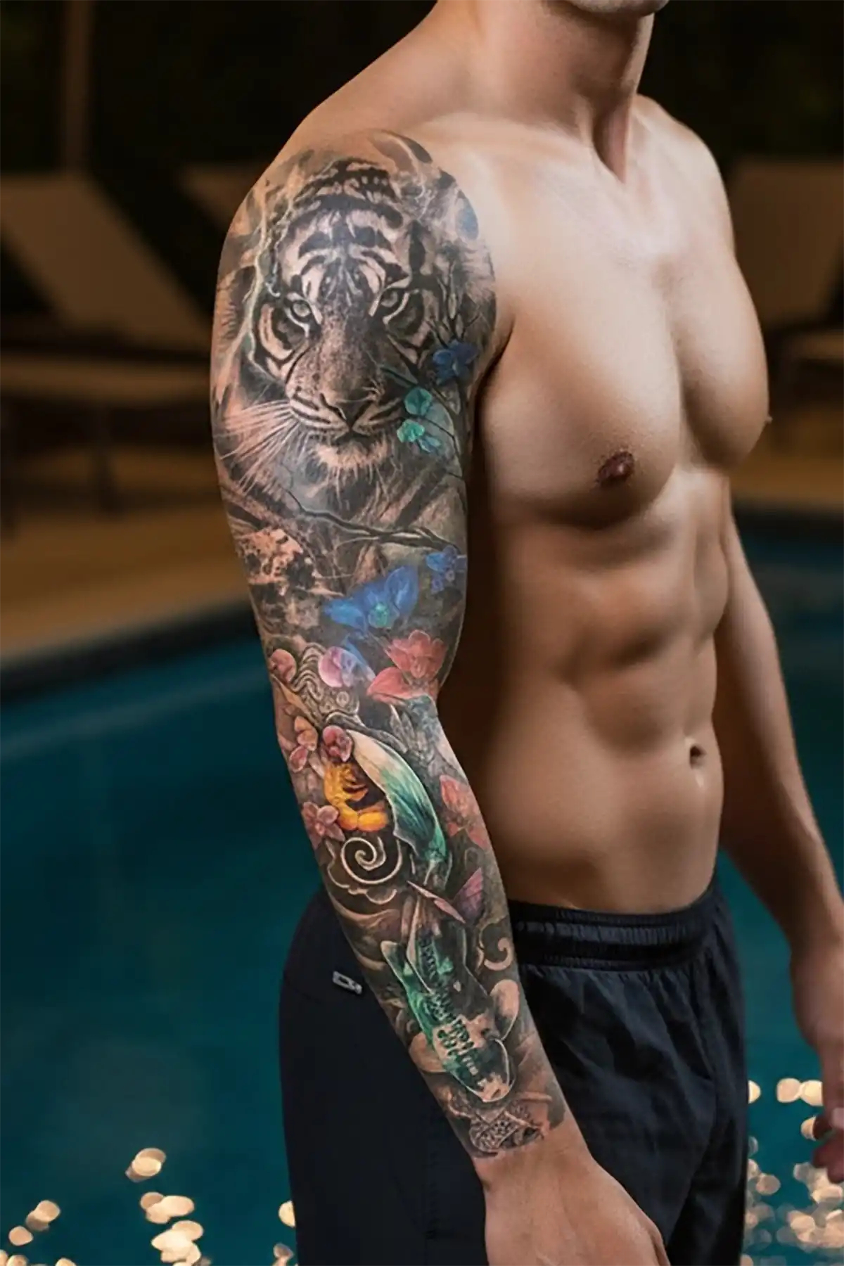 Geçici Kaplan Kol Dövme Tattoo