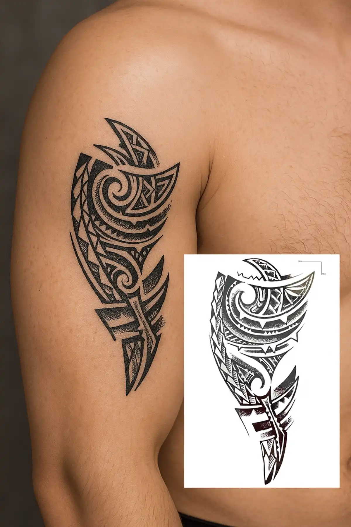 Geçici Tribal Figürlü Dövme Tattoo