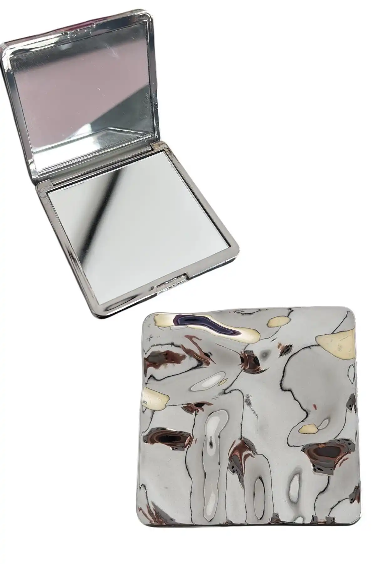 Gümüş Renk Cep Aynası