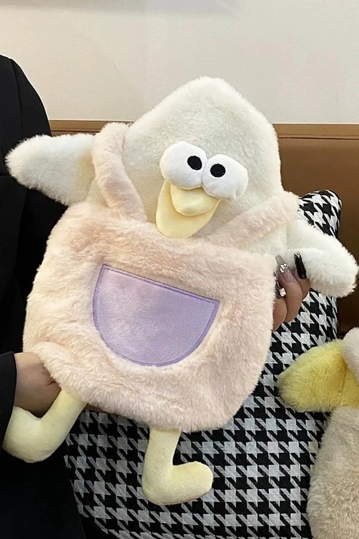 Karışık Renk Ördek Figürlü Peluş Sıcak Su Torbası