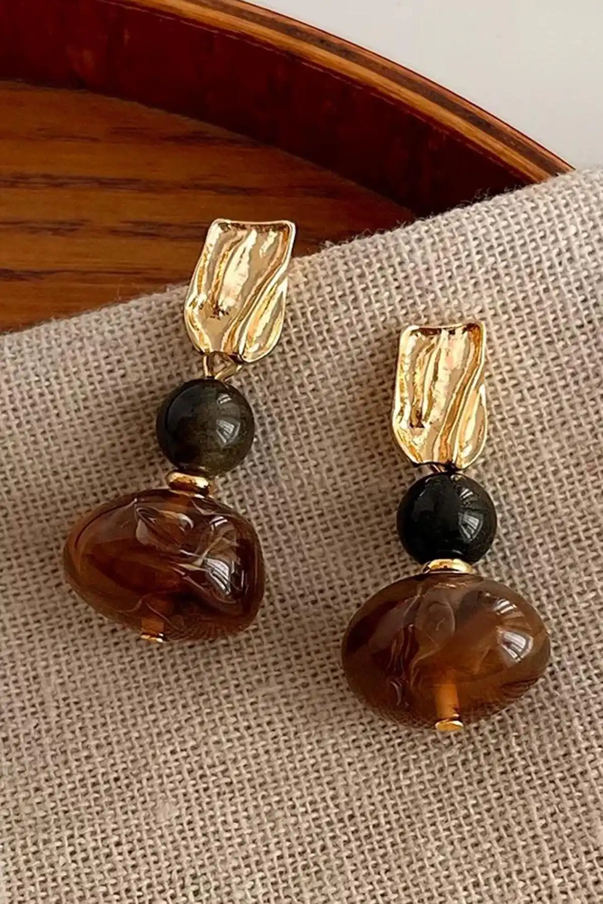 Karışık Renk Sallantılı Küpe (Çift)