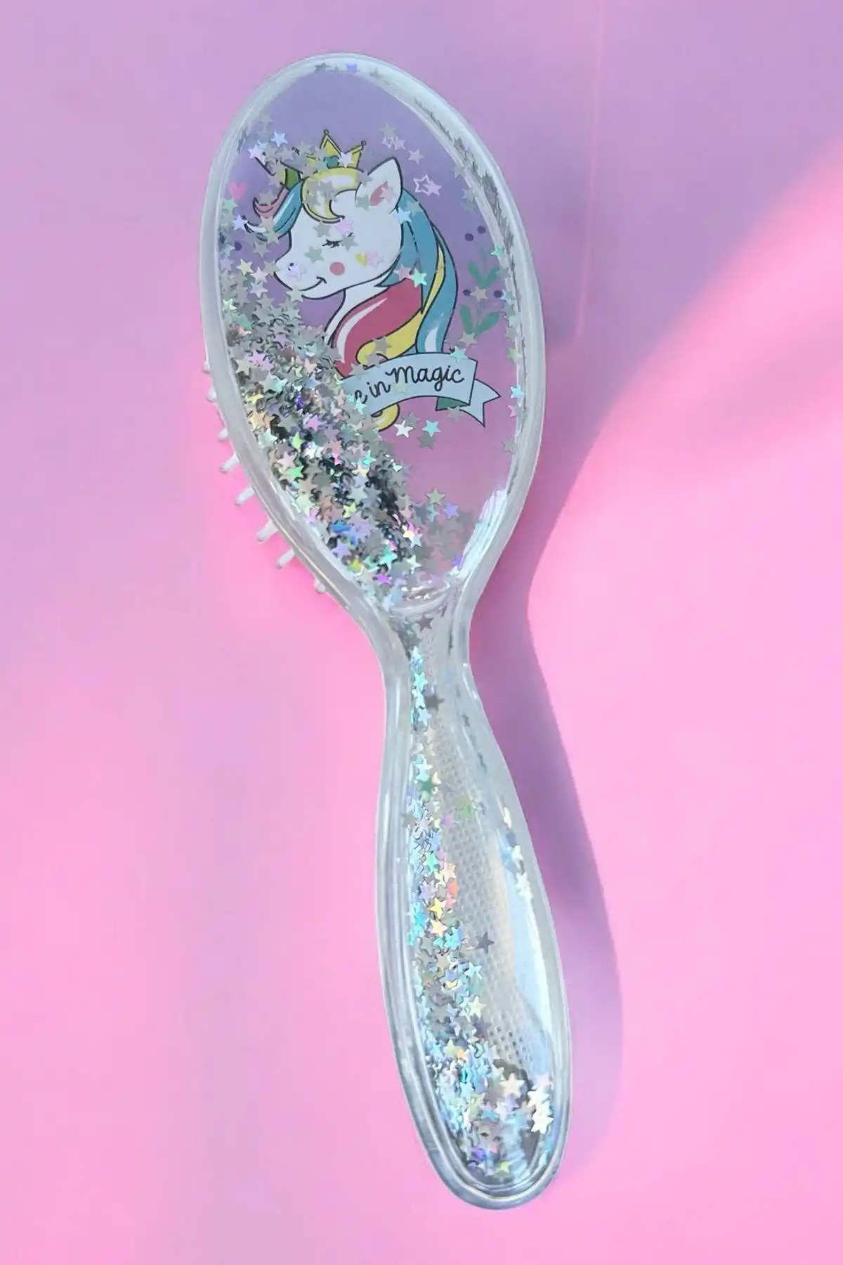 Karışık Renk Unicorn Figürlü Sim Detaylı Saç Fırçası/ Tarak