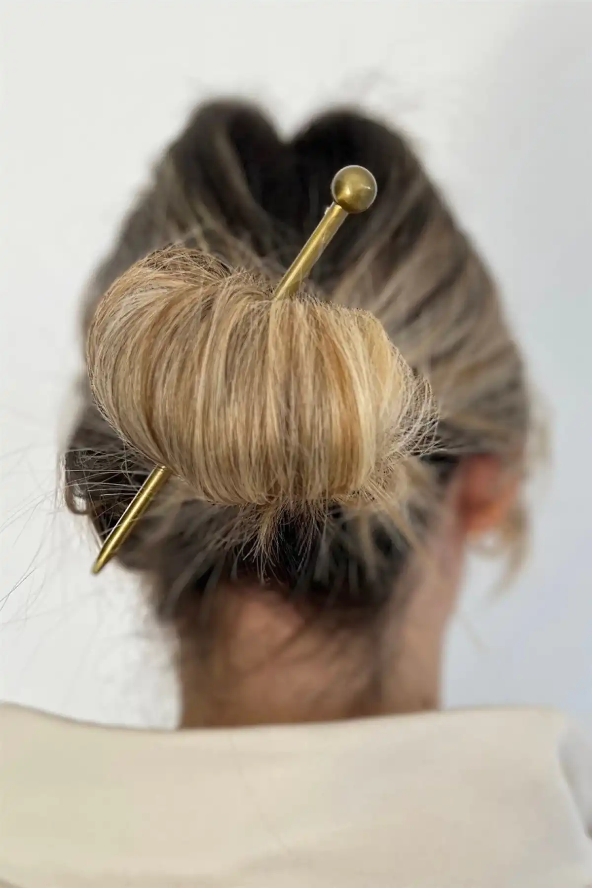 Koyu Altın Renk Topuz toka