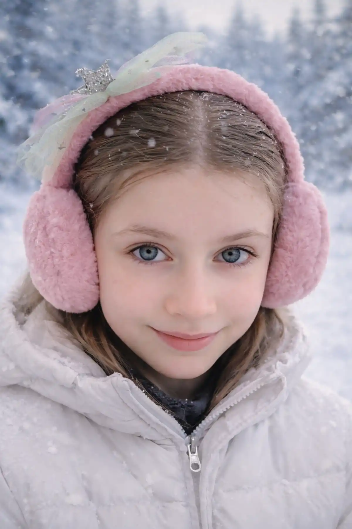 Koyu Pembe Renk Kurdele Figürlü Peluş Kulaklık