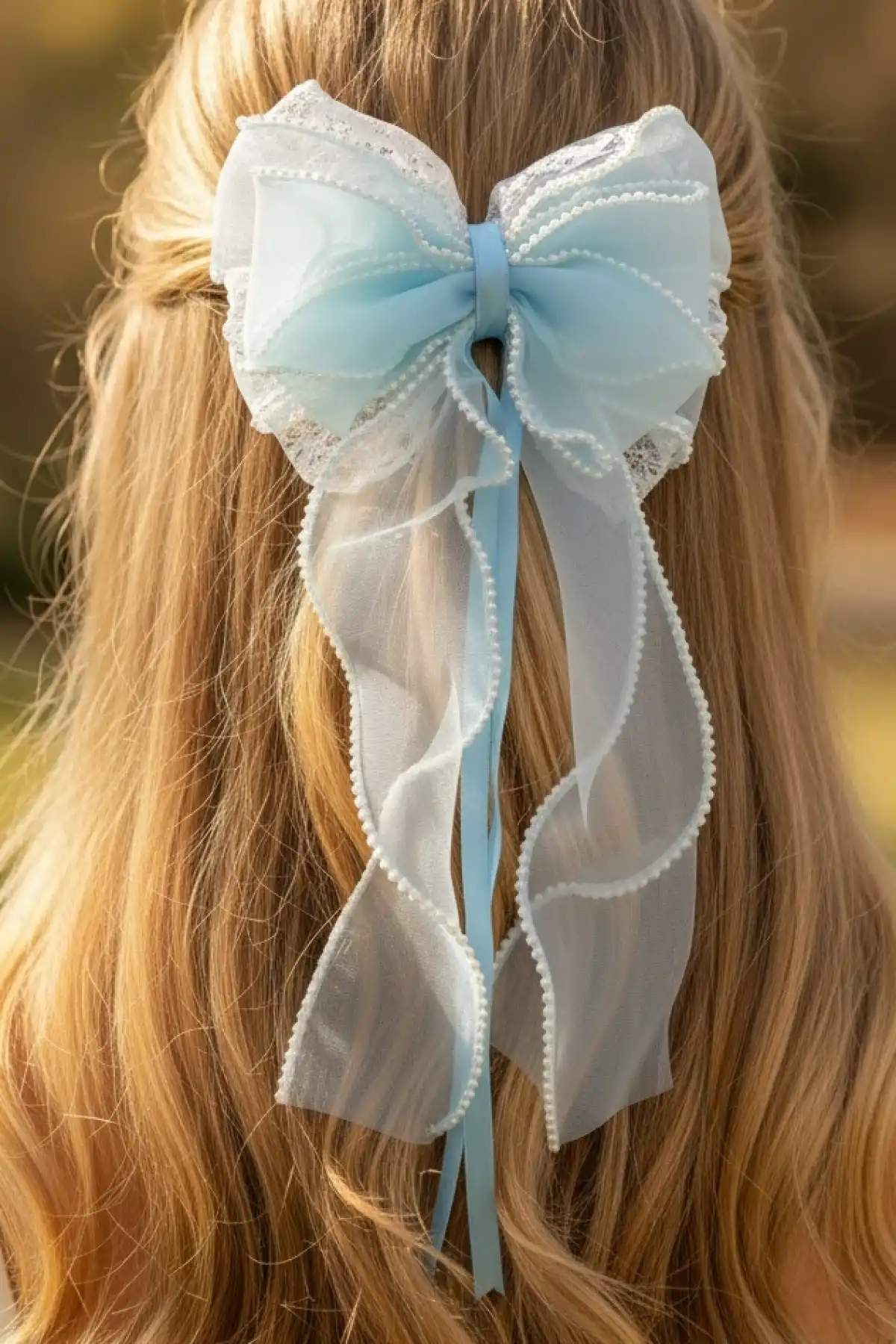 Mavi Renk Kurdele Figürlü Otomat Toka