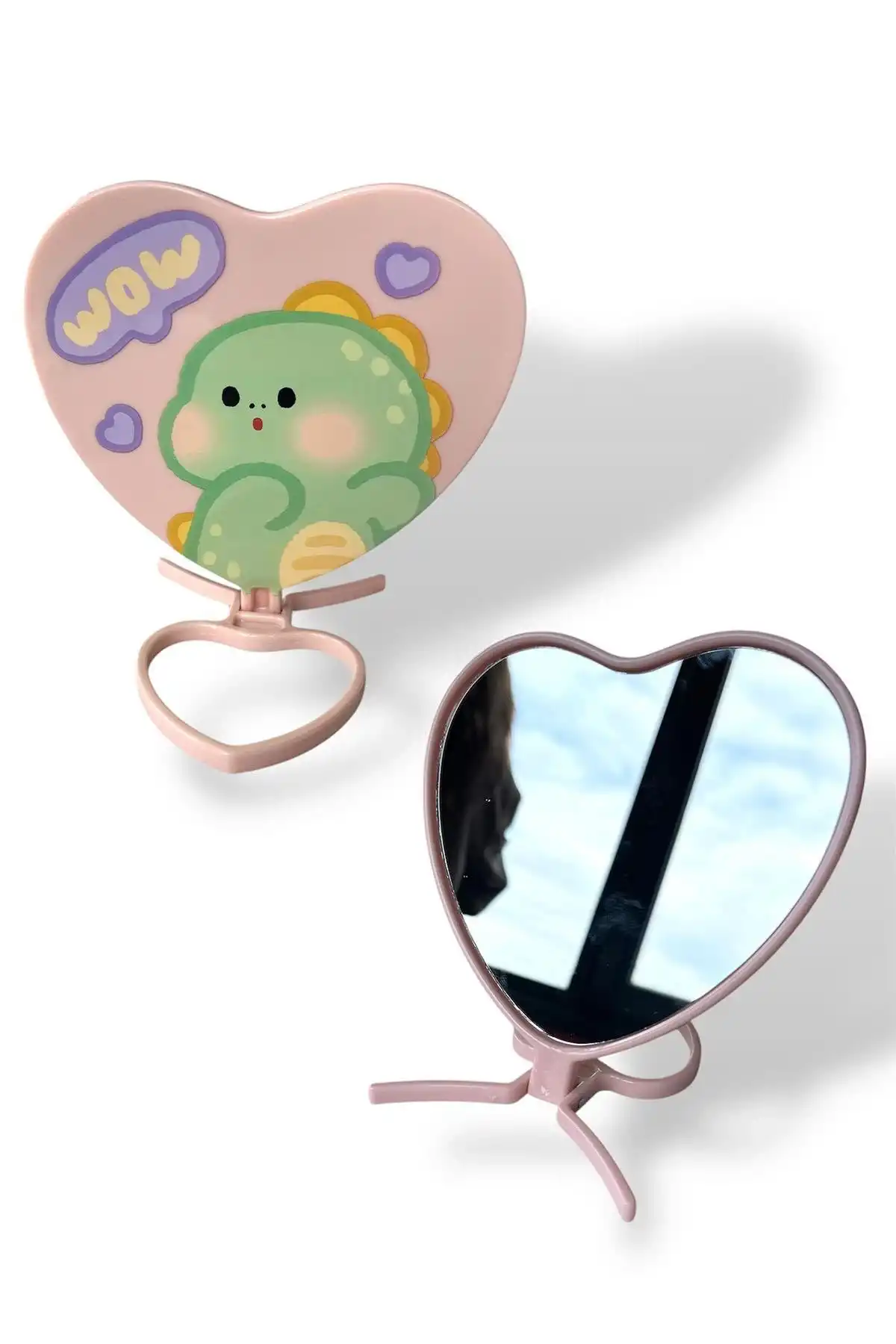 Pembe Dinazor Figürlü Masa Aynası